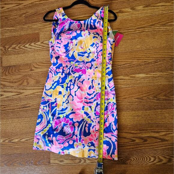 Lilly Pulitzer Courtney Shift Dress Brilliant Blue Catch And Release Size 2 - Picture 6 of 8